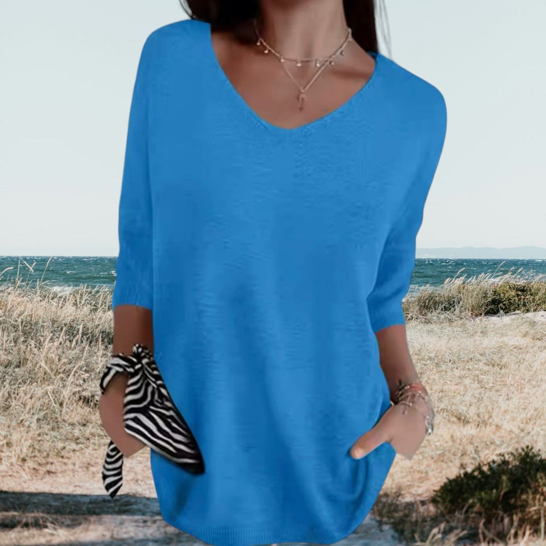 Eileen | Summer V-Neck Top