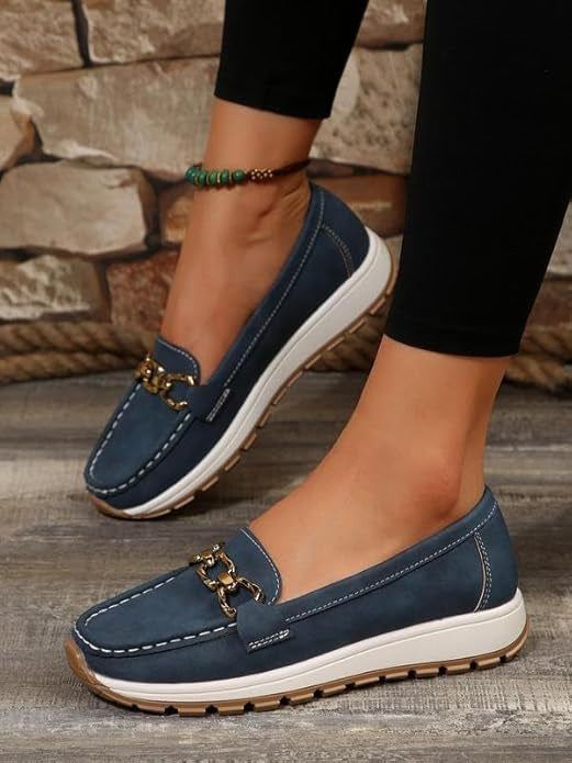 Ginette | Mocassins plats orthopédiques à boucle