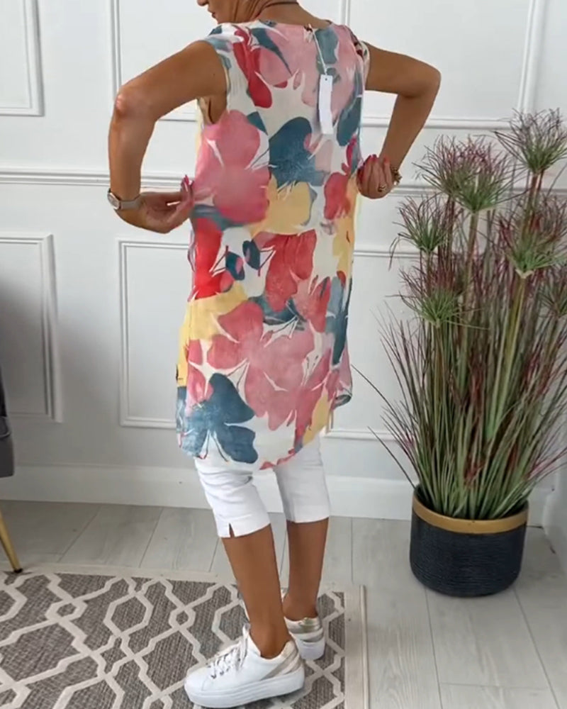 CALISTA | FLORAL CASUAL MIDI DRESS
