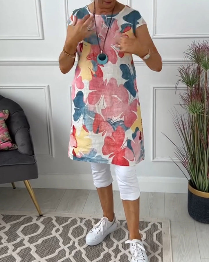 CALISTA | FLORAL CASUAL MIDI DRESS