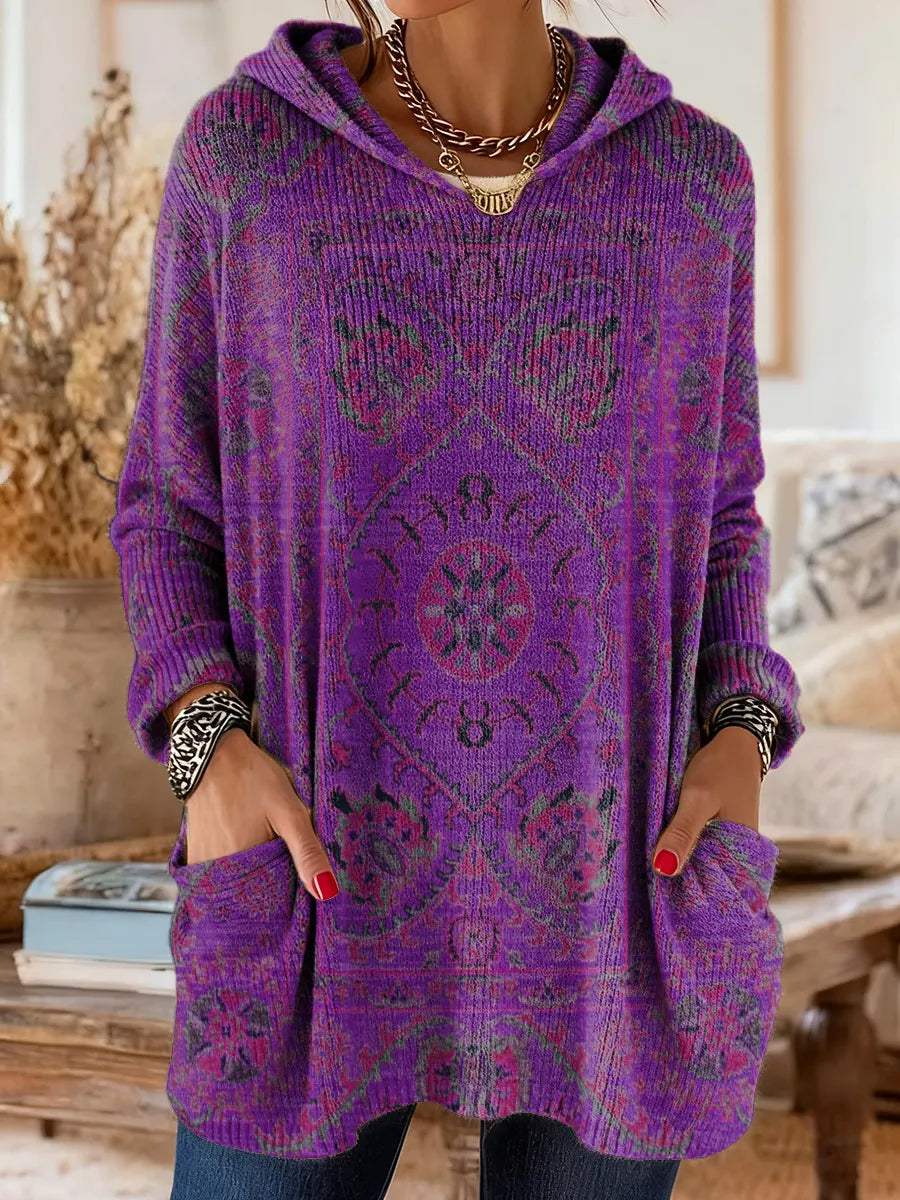 Seraphina Retro Hooded Knit Tunic