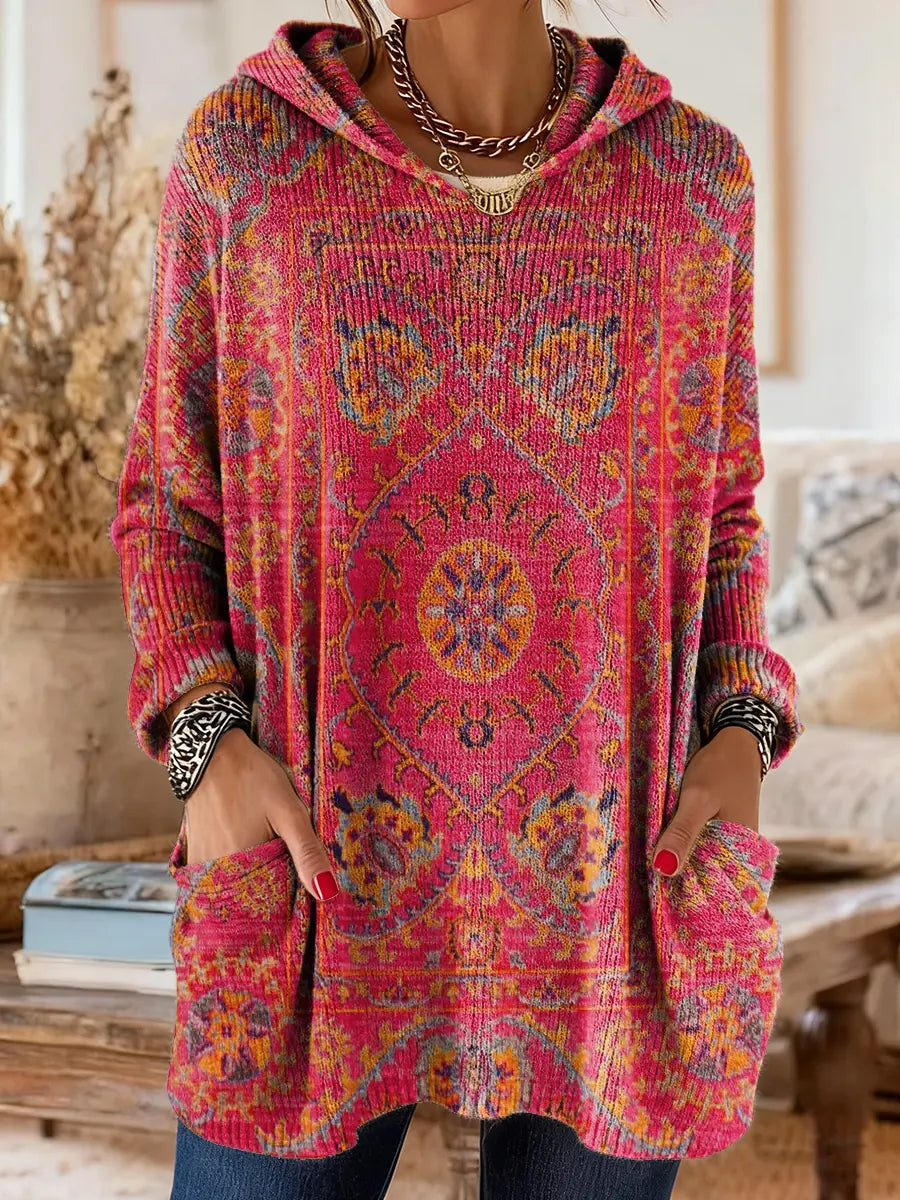 Seraphina Retro Hooded Knit Tunic
