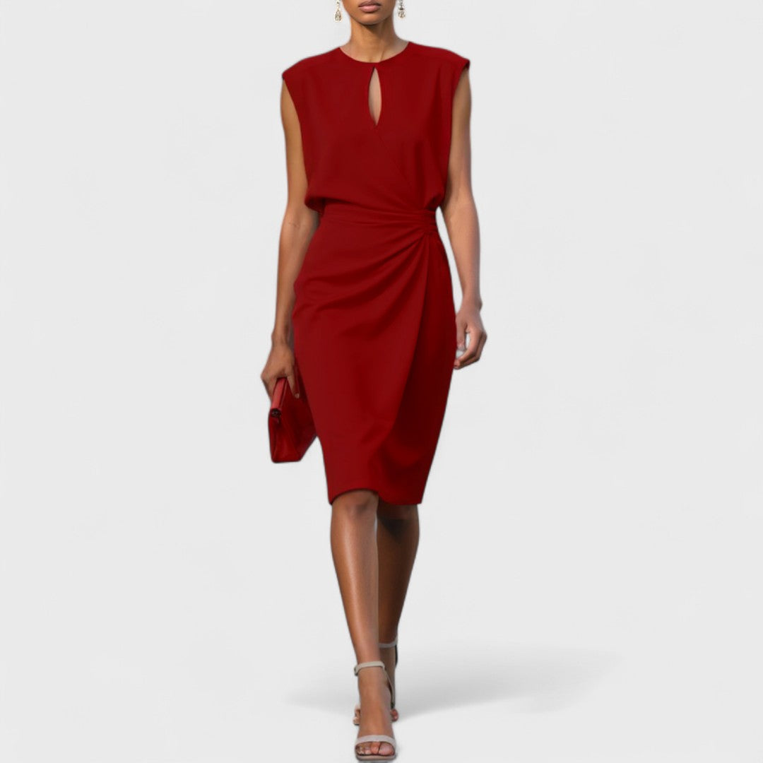 Ariane | Robe midi drapée élégante