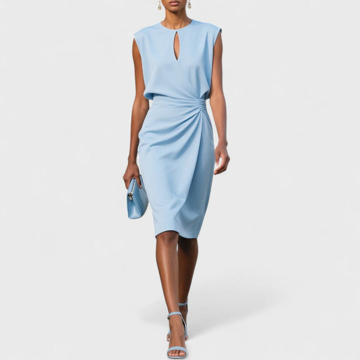 Ariane | Robe midi drapée élégante