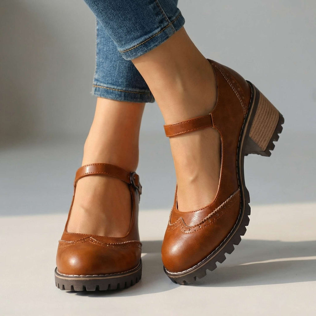 Amelia l T-Strap Mary Jane Heels