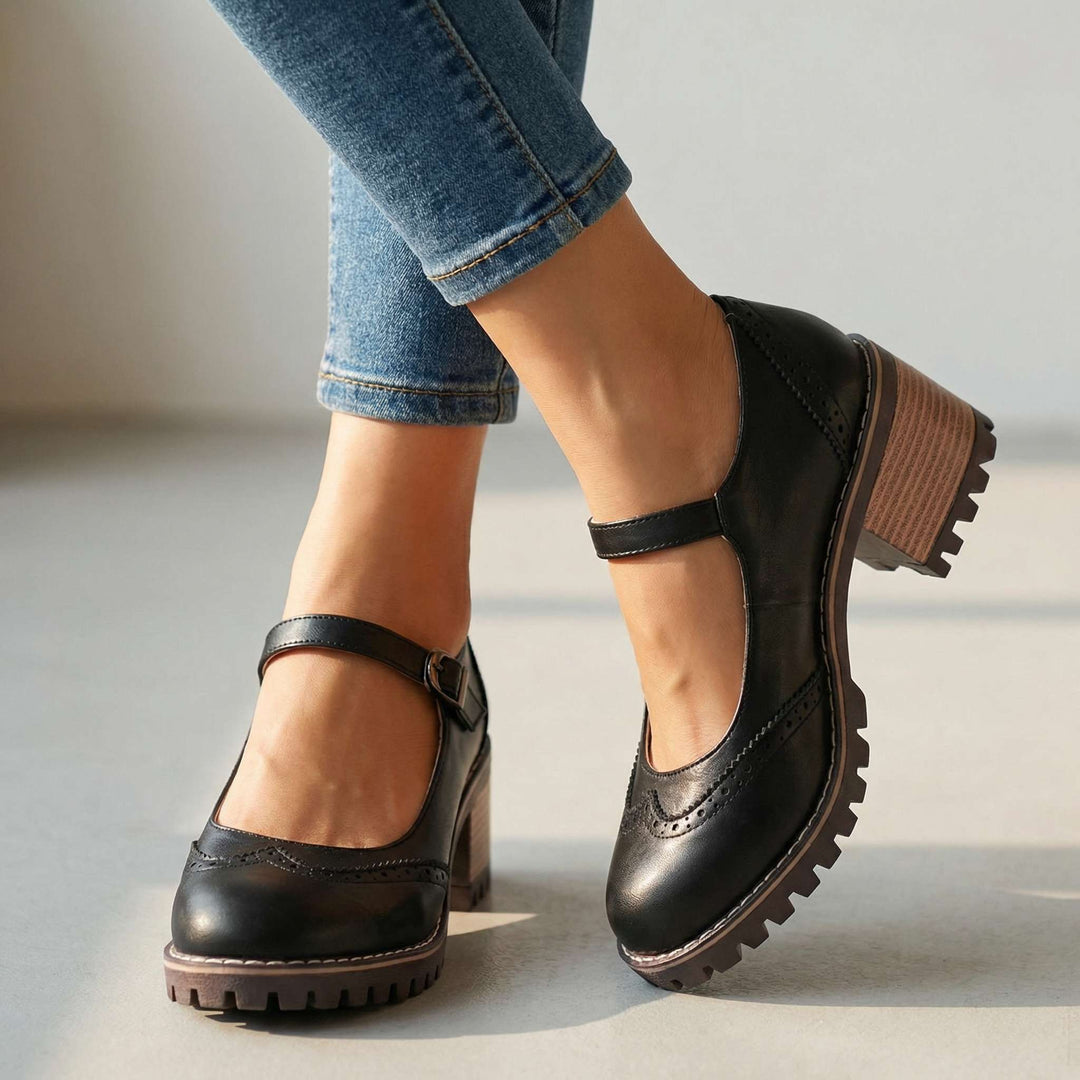 Amelia l T-Strap Mary Jane Heels