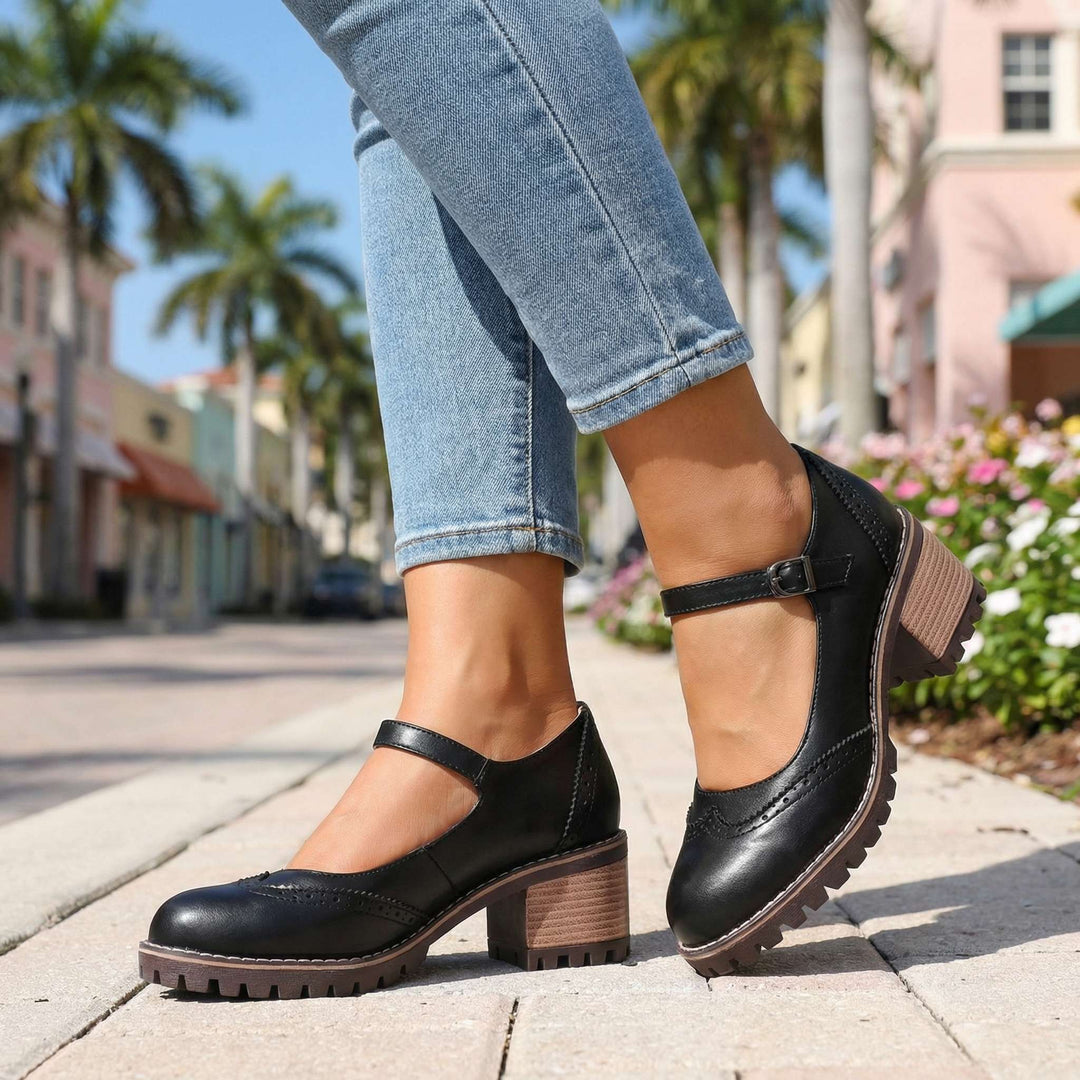 Amelia l T-Strap Mary Jane Heels