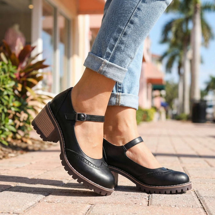 Amelia l T-Strap Mary Jane Heels