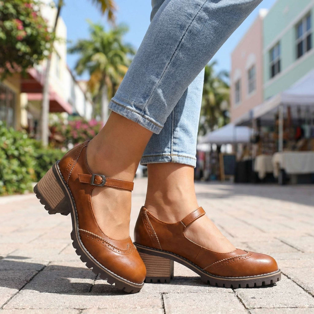 Amelia l T-Strap Mary Jane Heels