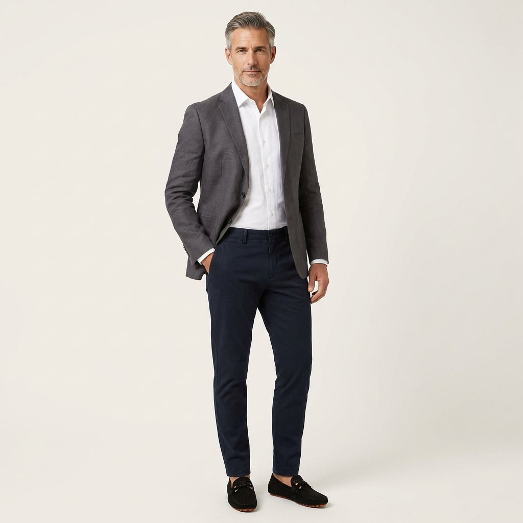 Jonny | Perforated Suede Loafer