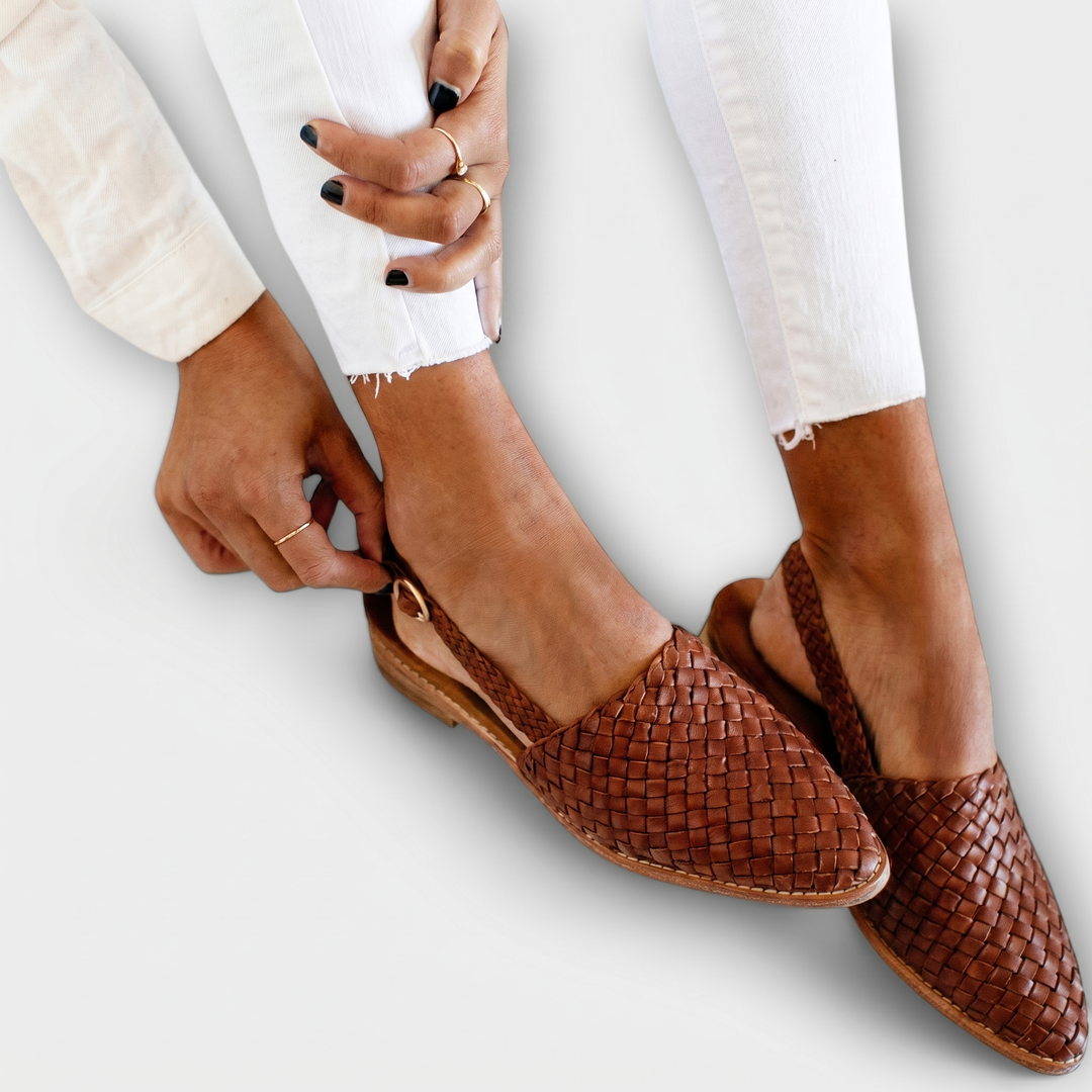 Lise | Mocassins tressés à bride arrière