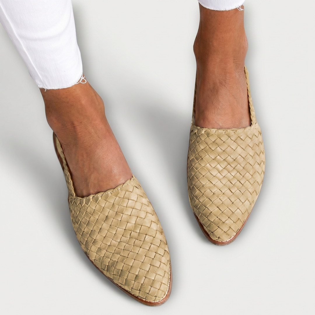 Lise | Mocassins tressés à bride arrière