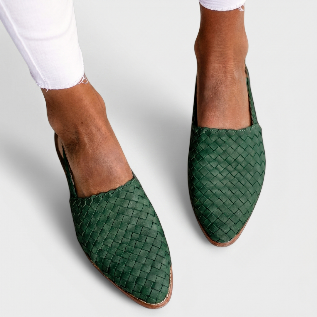Lise | Mocassins tressés à bride arrière
