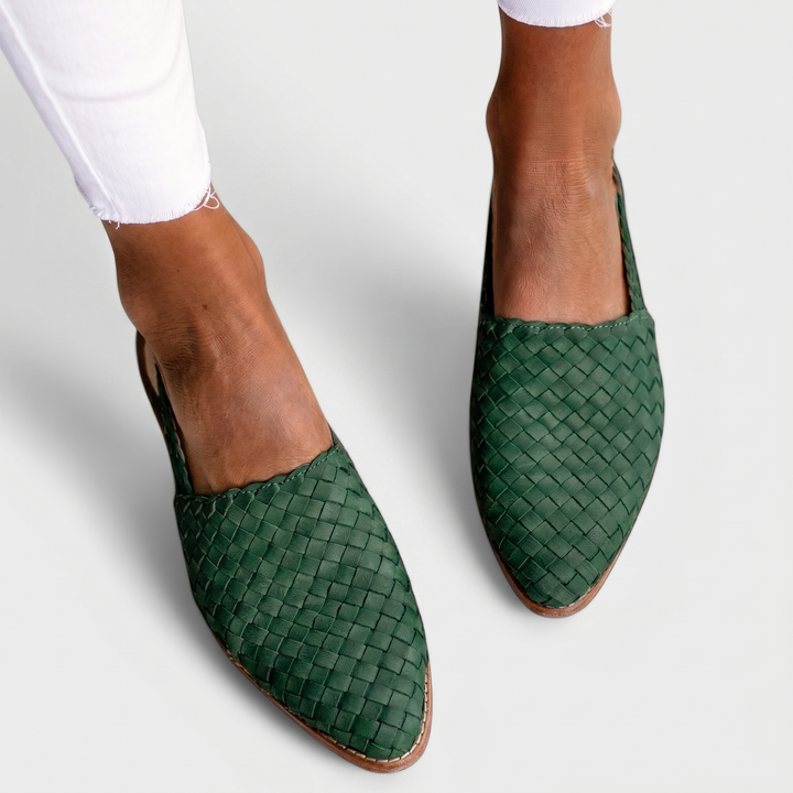 Lise | Mocassins tressés à bride arrière