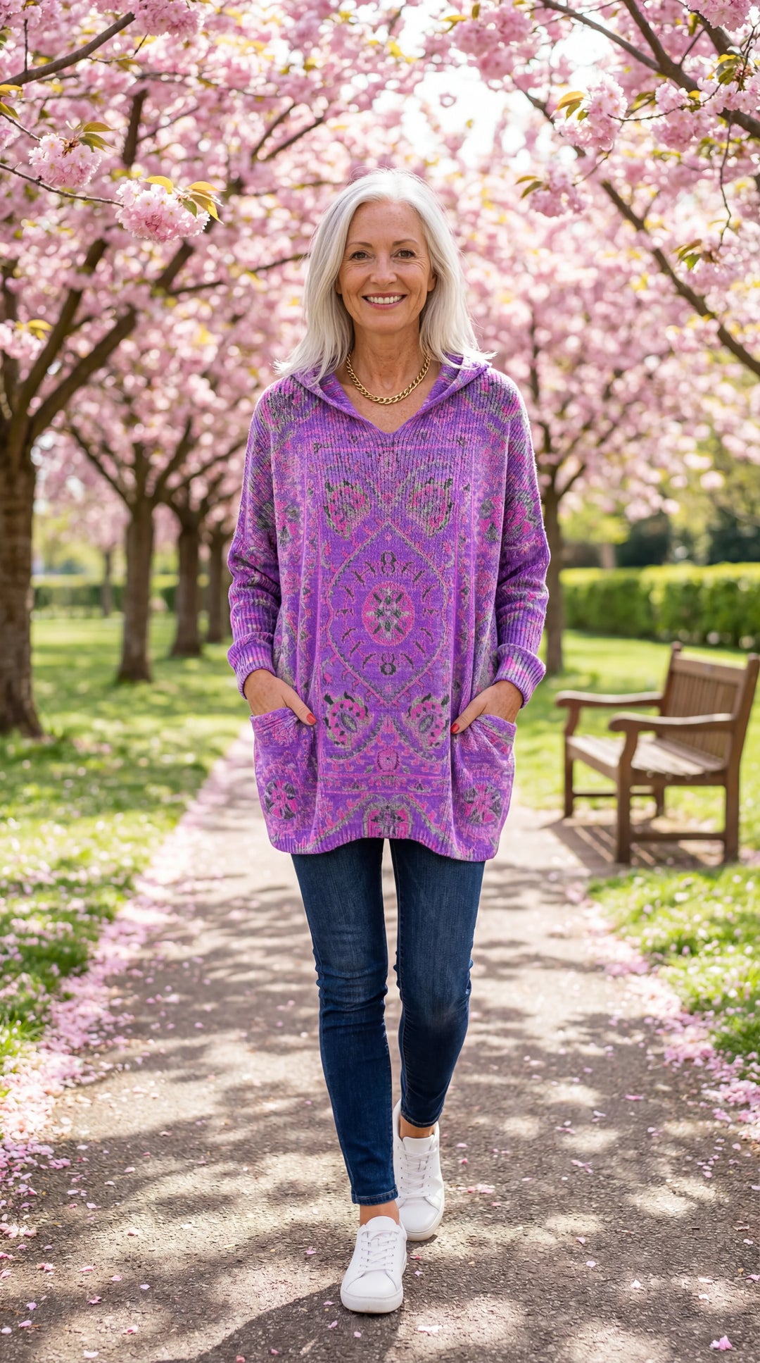 Seraphina Retro Hooded Knit Tunic