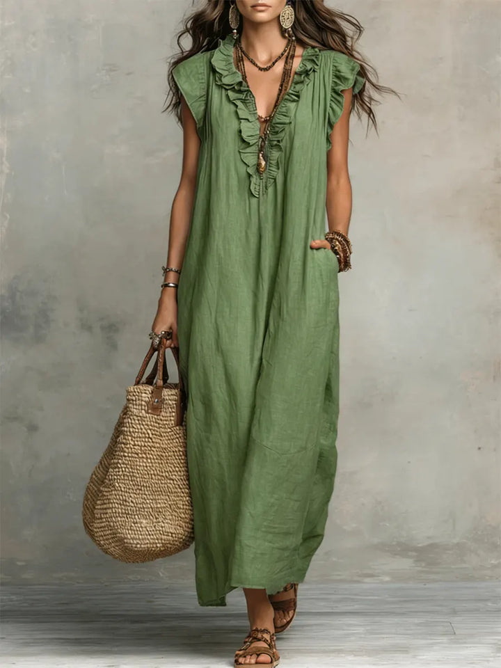Josette | Elegant Ruffle Maxi Dress
