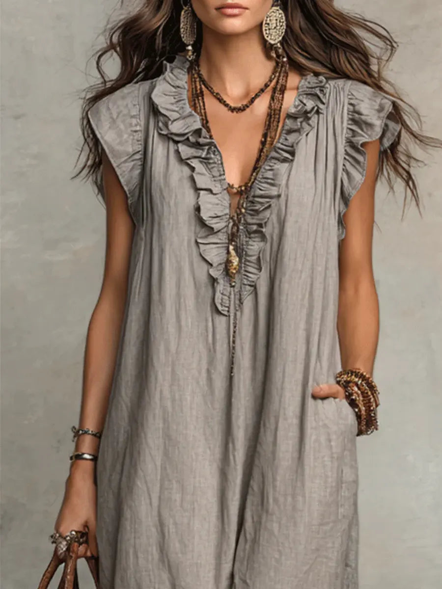 Josette | Elegant Ruffle Maxi Dress