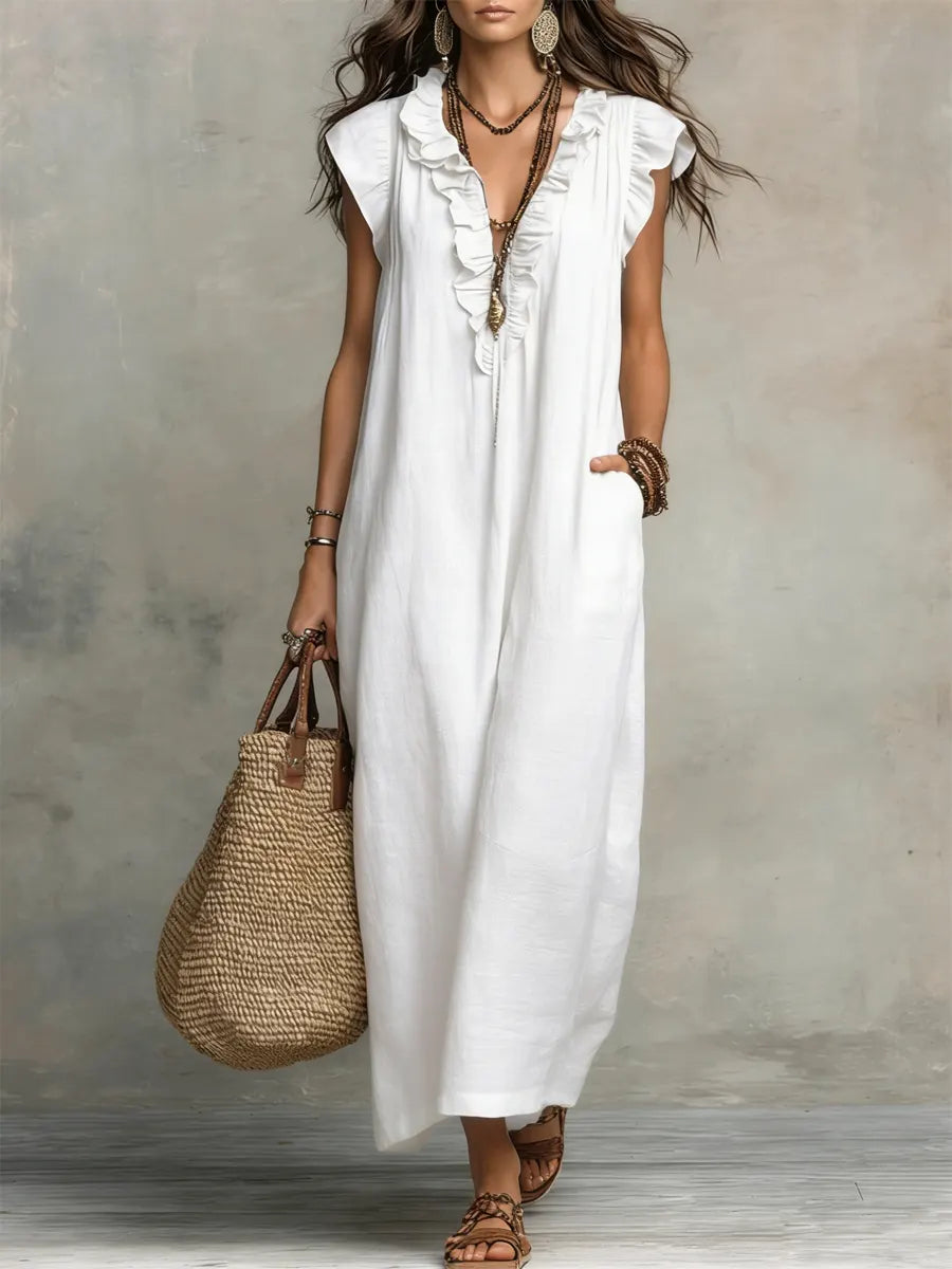 Josette | Elegant Ruffle Maxi Dress